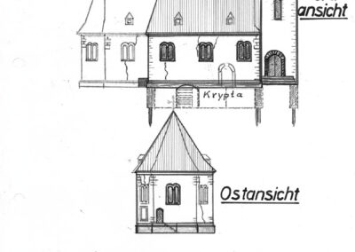 Kirche Spur der Steine - Risszeichnung 14 Jahrhundert